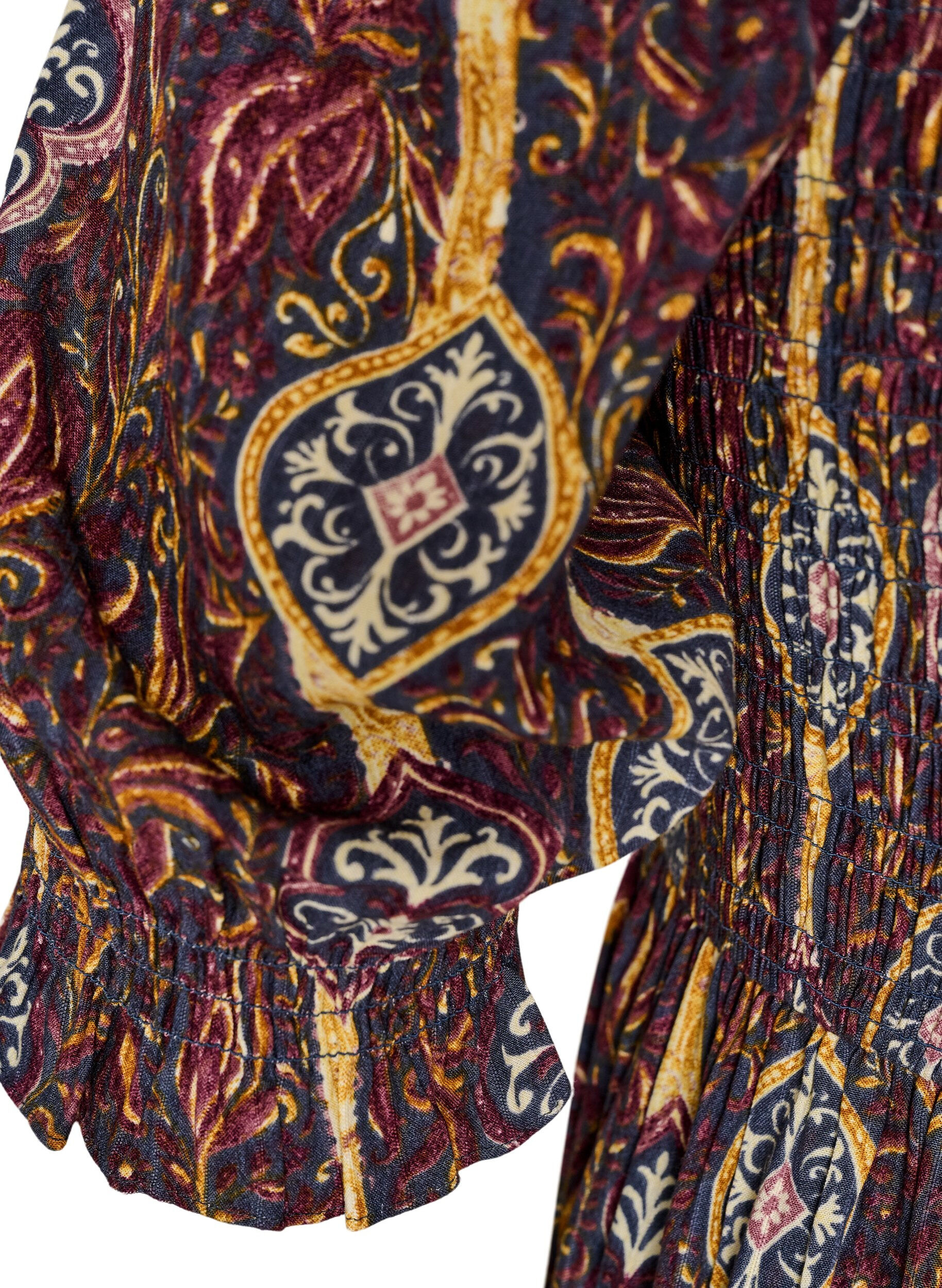 ZizziRobe d'&eacute;t&eacute; en viscose &agrave; imprim&eacute; paisley, Violet, Packshot image number 3