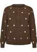Cardigan &agrave; pois, Marron, Packshot image number 0