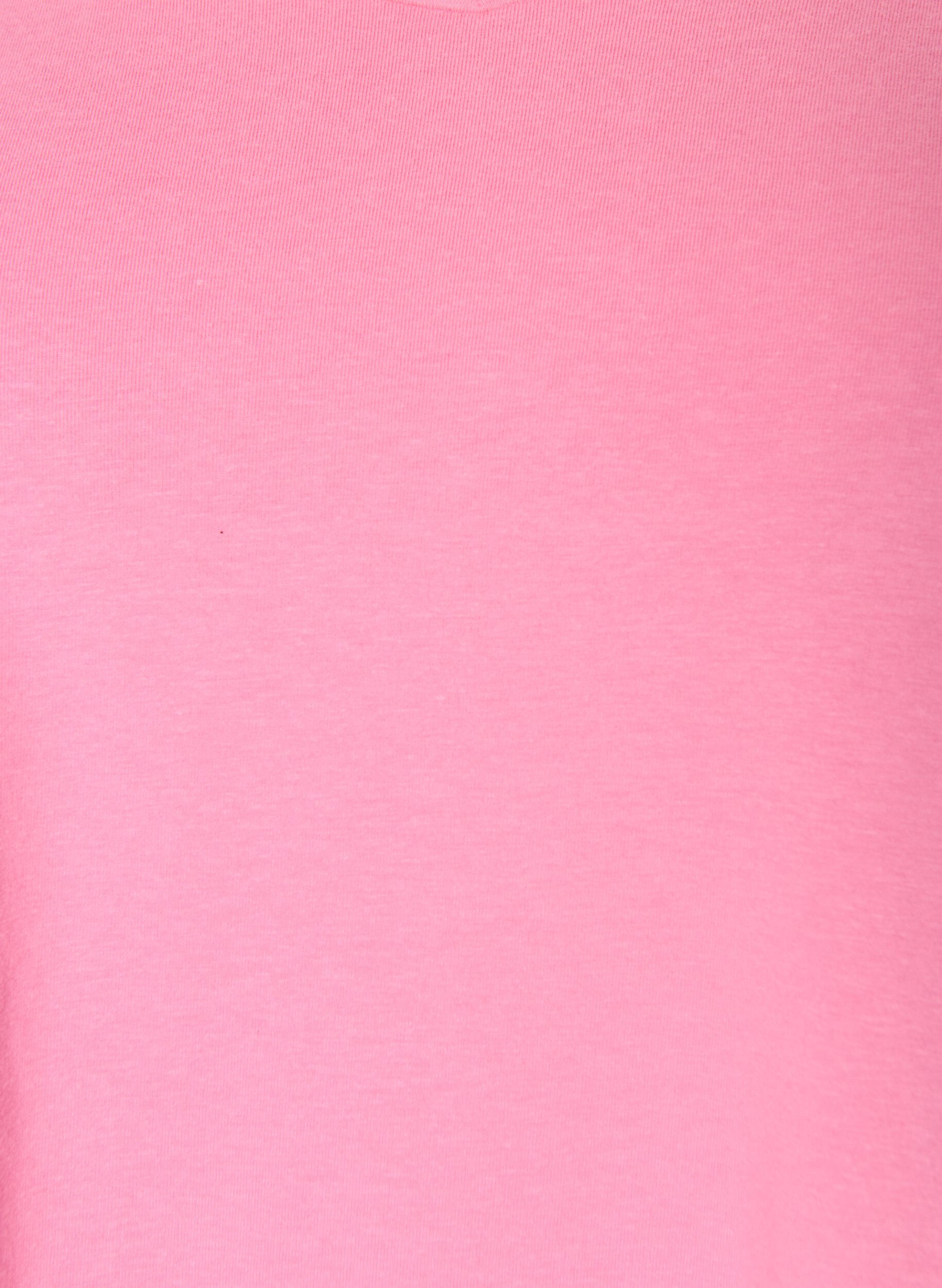 ZizziT-shirt en coton uni basique, Rose, Packshot image number 2