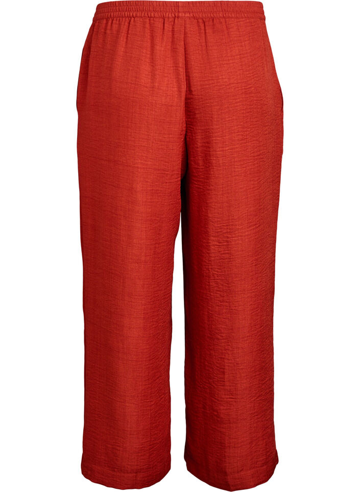 Pantalon ample avec ceinture &eacute;lastique et poches, Rouge, Packshot image number 1