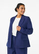 Blazer classique avec fermeture &agrave; bouton unique et poches, Bleu, Model image number 0