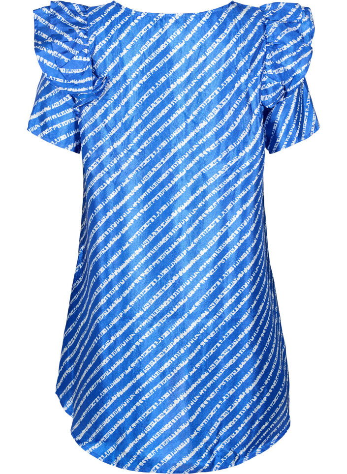 Tunique rayée avec volants, S.T.W./White Stripes, Packshot image number 1