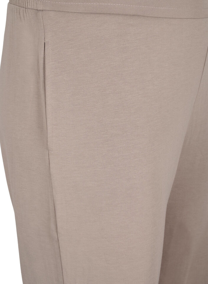 Pantalon comprenant du modal avec ceinture élastiquée, Beige, Packshot image number 2
