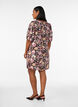 Robe courte coupe &eacute;vas&eacute;e avec col en V, Rose, Model image number 2