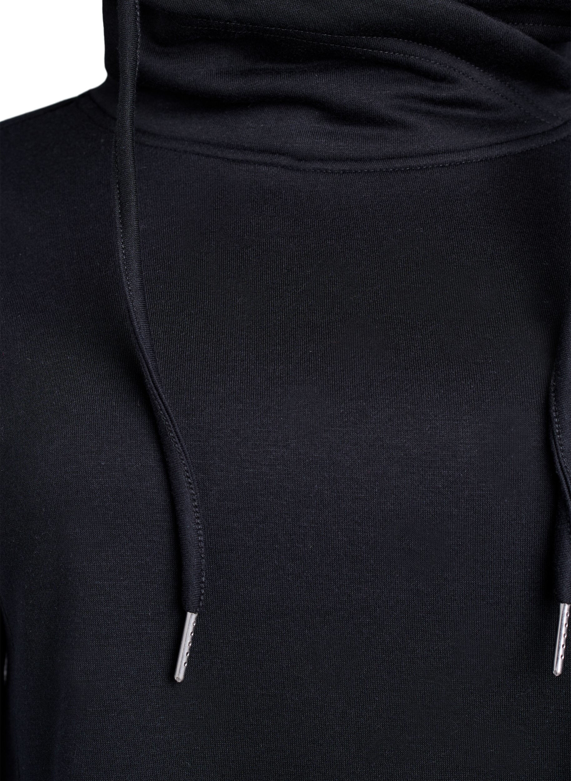 ZizziRobe sweat-shirt courte &agrave; col montant et poches, Noir, Packshot image number 2