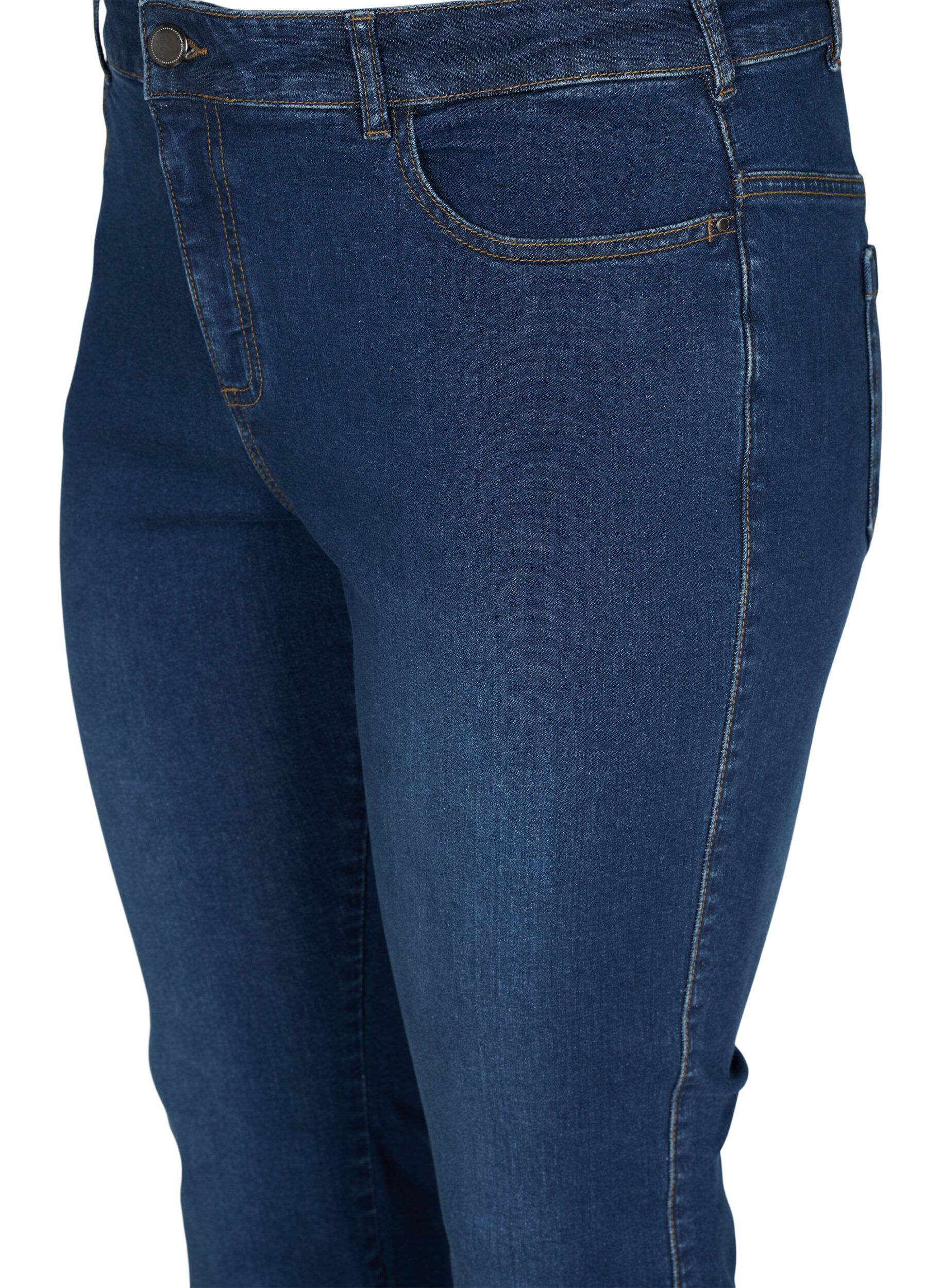Zizzi Jean Ellen taille haute bootcut, Dark blue, Packshot image number 2
