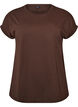 T-shirt &agrave; manches courtes en coton m&eacute;lang&eacute;, Marron, Packshot image number 0