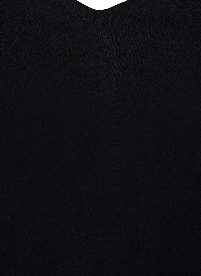 Robe à manches longues en viscose, Black w. Cloud D., Packshot image number 3