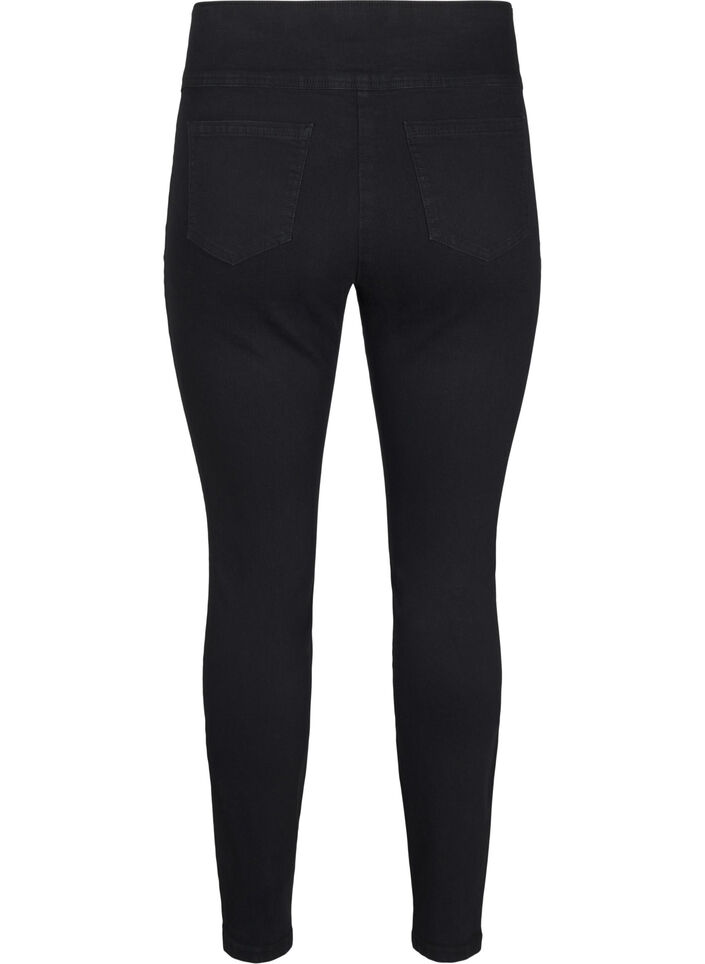 Jegging extensible taille haute, Black, Packshot image number 1