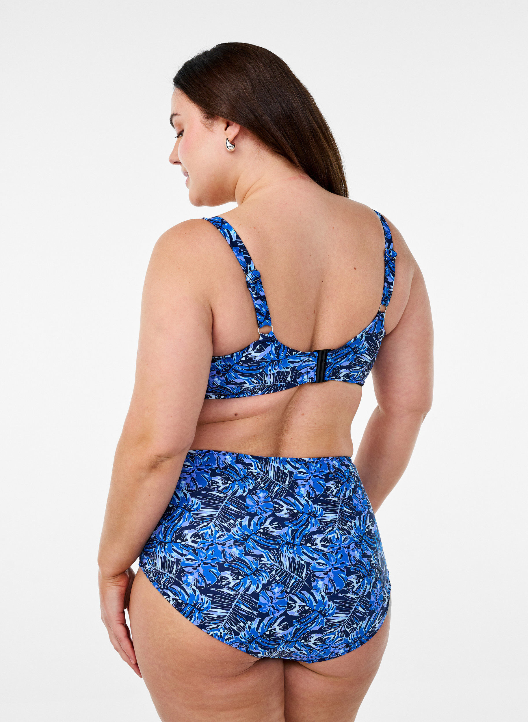 ZizziHaut de bikini avec armatures et imprim&eacute;, Bleu, Model image number 2