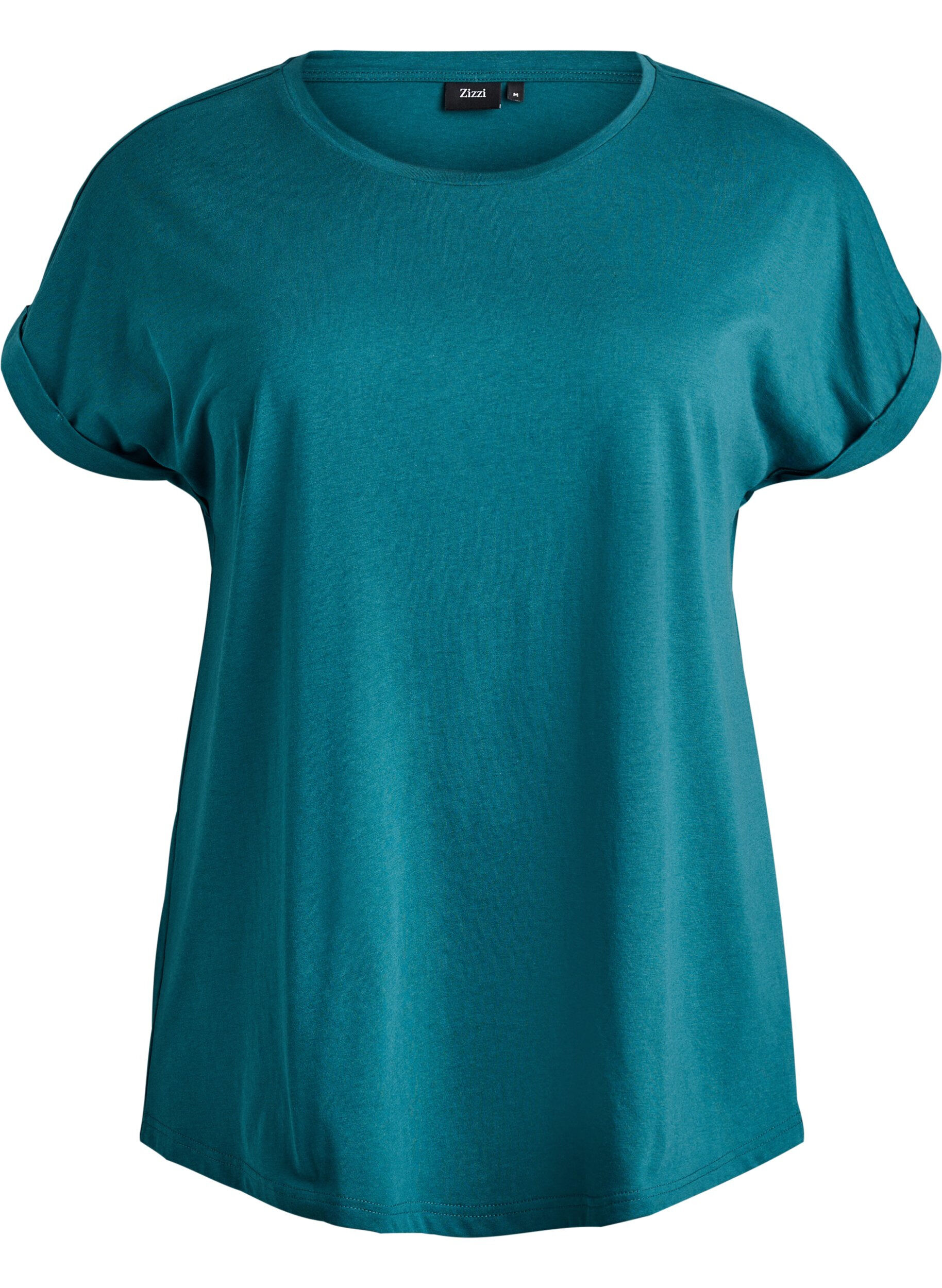 ZizziT-shirt &agrave; manches courtes en coton m&eacute;lang&eacute;, Vert fonc&eacute;, Packshot image number 0