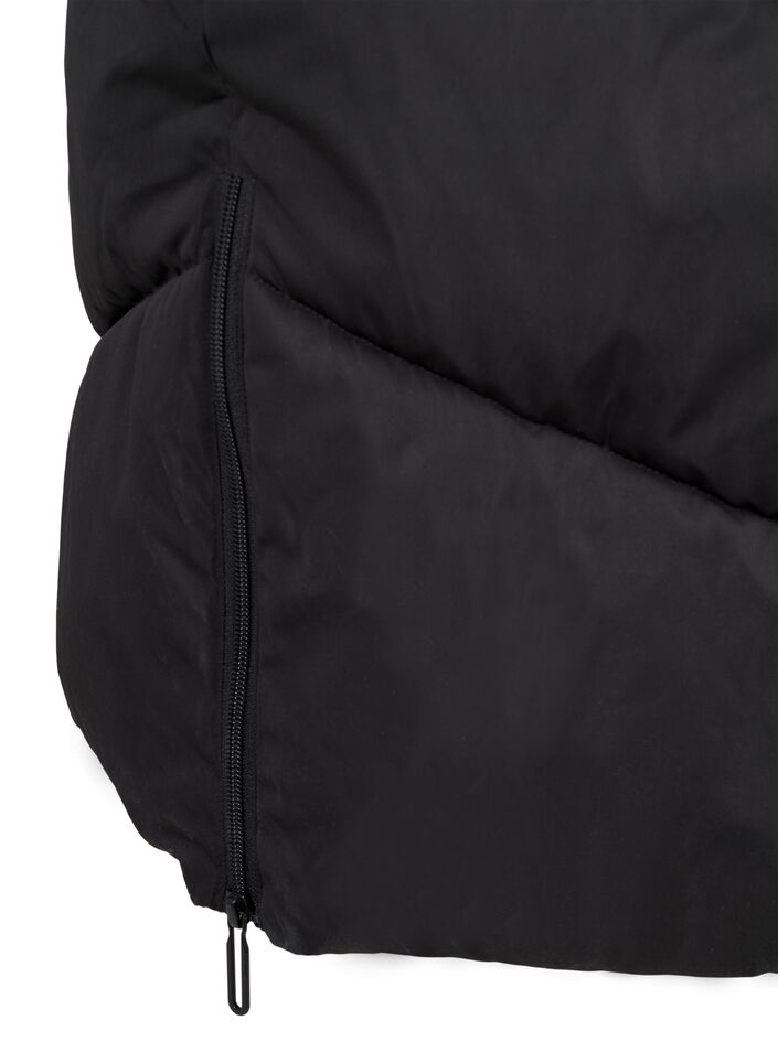 Doudoune longue avec capuche et poches, Noir, Packshot image number 4