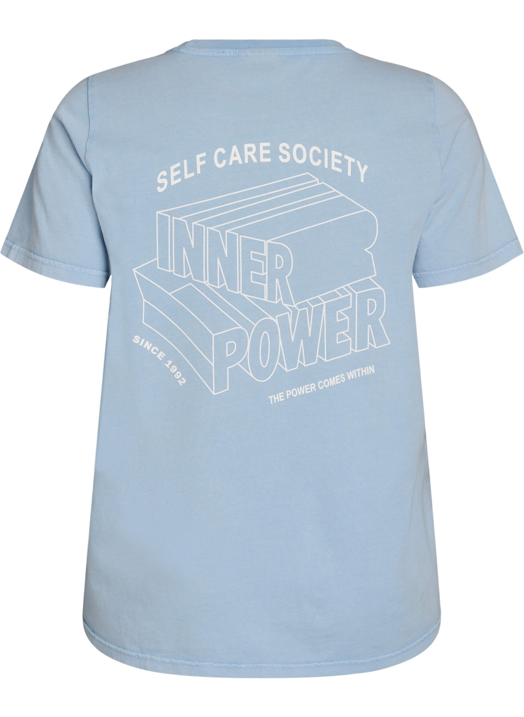ZizziT-shirt graphique en coton bio, Bleu Clair, Packshot image number 1