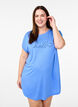 Chemise de nuit &agrave; manches courtes avec imprim&eacute; de texte, , Model image number 0
