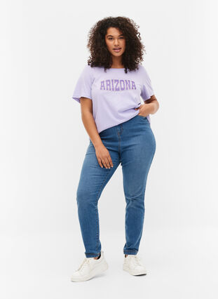 T-shirt en coton avec imprimé, Lavender ARIZONA, Model image number 2