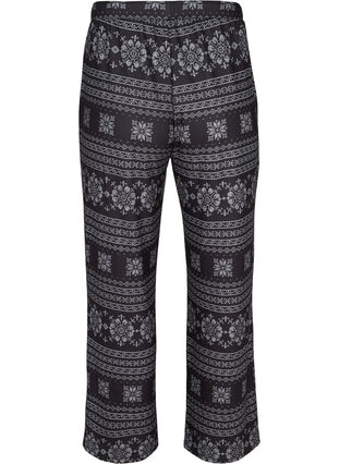 Pantalon de nuit à motifs avec cordon de serrage, Black AOP, Packshot image number 1