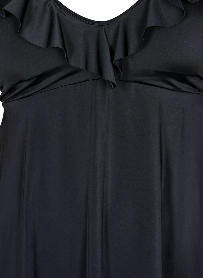 Maillot de bain avec volants et rembourrage amovible, Noir, Packshot image number 2