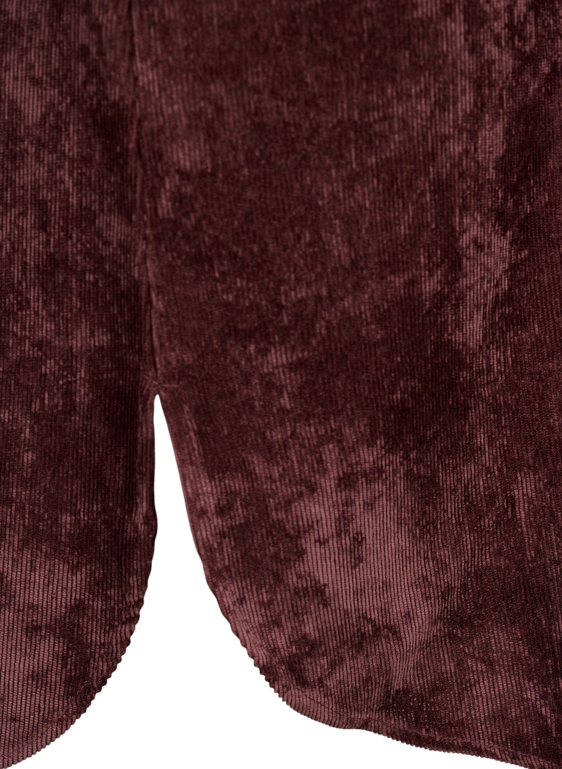 Zizzi Robe en velours &agrave; manches 3/4 et boutons, Fudge, Packshot image number 3