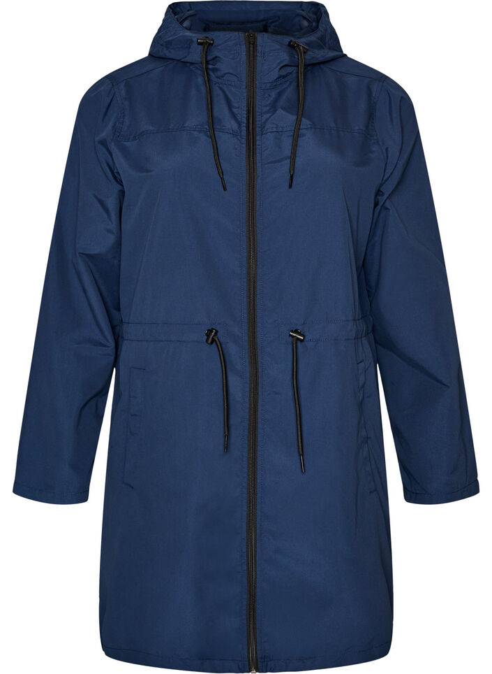 Parka l&eacute;g&egrave;re avec capuche, Bleu, Packshot image number 0