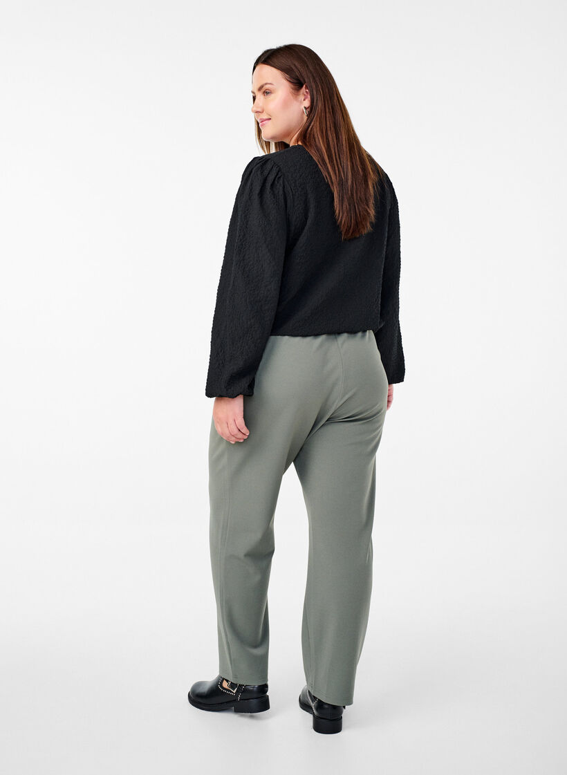 Pantalon &agrave; coupe droite, Gris, Model image number 1