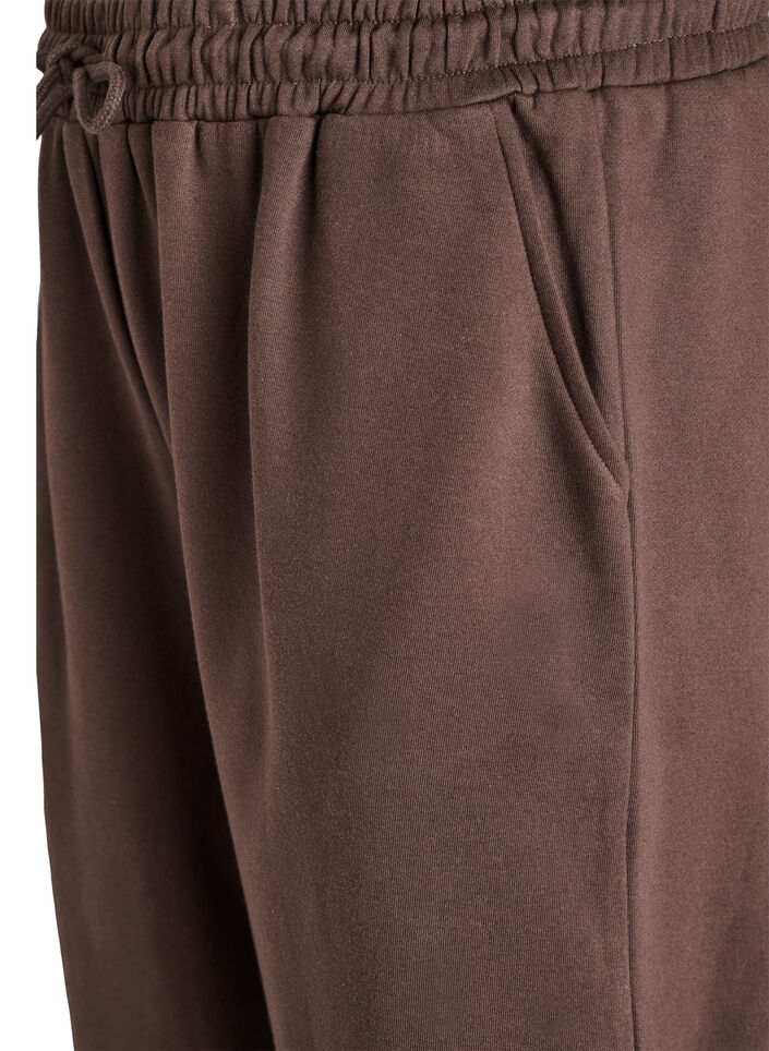 Pantalon de jogging taille haute avec poches, Marron, Packshot image number 2