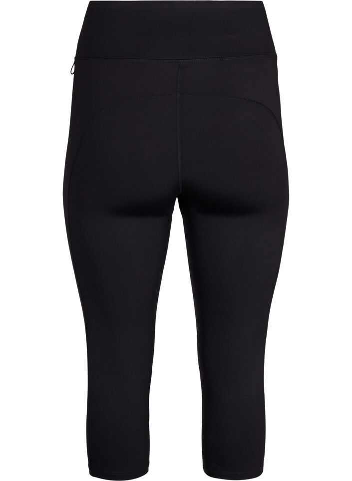 Leggings de sport longueur 3/4 avec poches, Black, Packshot image number 1
