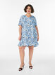 Robe courte avec imprim&eacute; floral, Bleu, Model image number 1