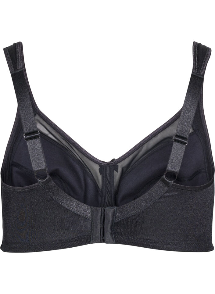 Soutien-gorge avec détails en maille, Black, Packshot image number 1