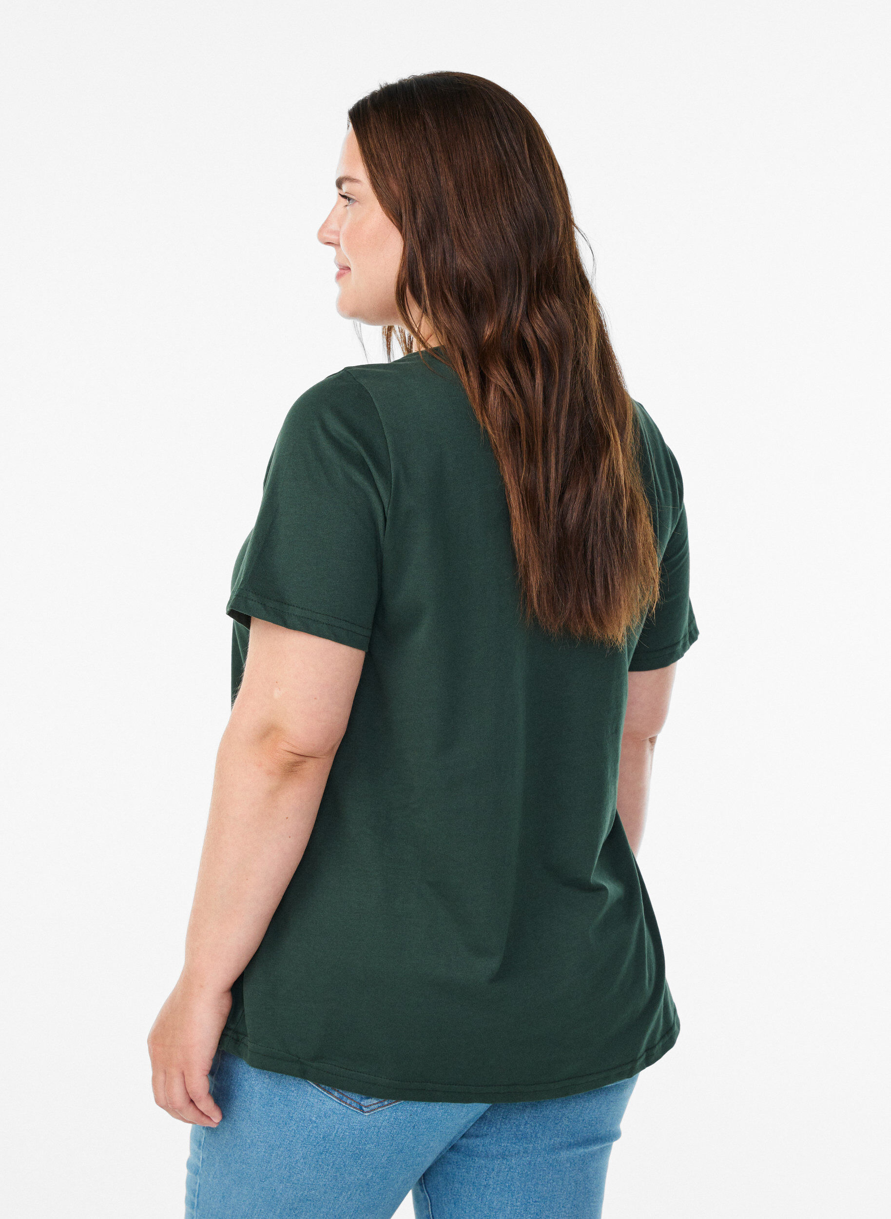 Zizzi FLASH - T-shirt imprim&eacute;, Vert clair, Model image number 2