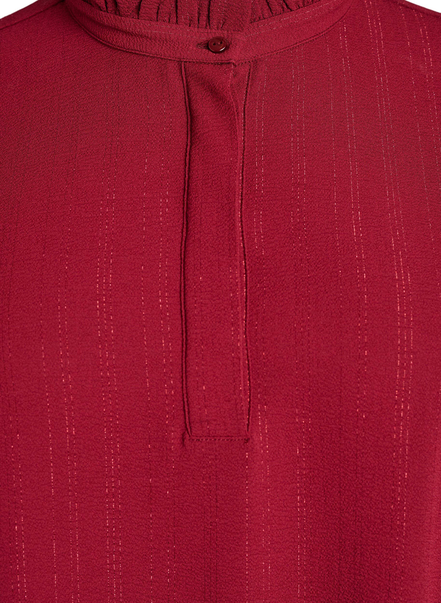 Zizzi Robe courte &agrave; volants et paillettes, Bordeaux fonc&eacute;, Packshot image number 2