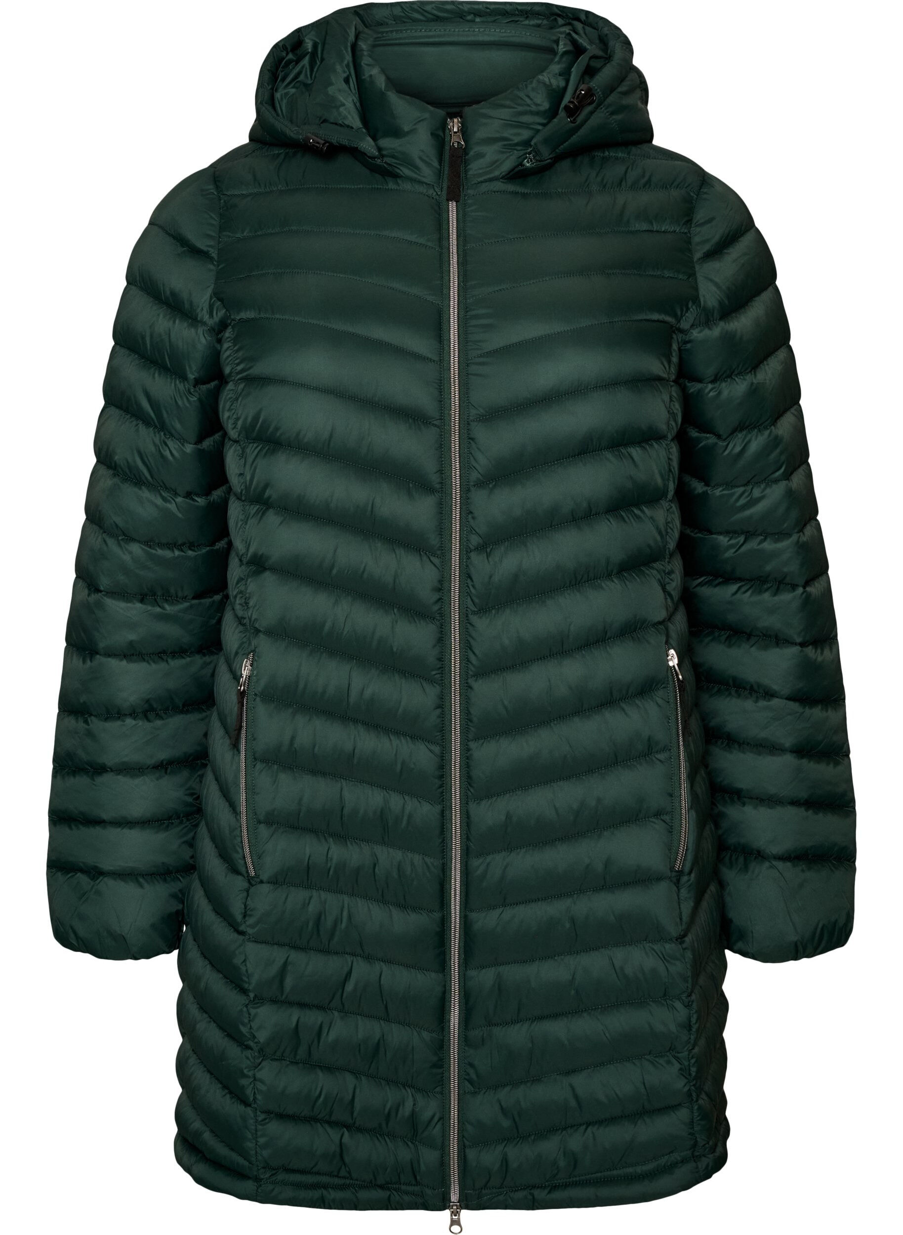 Veste l&eacute;g&egrave;re avec des poches et une capuche d&eacute;tachable