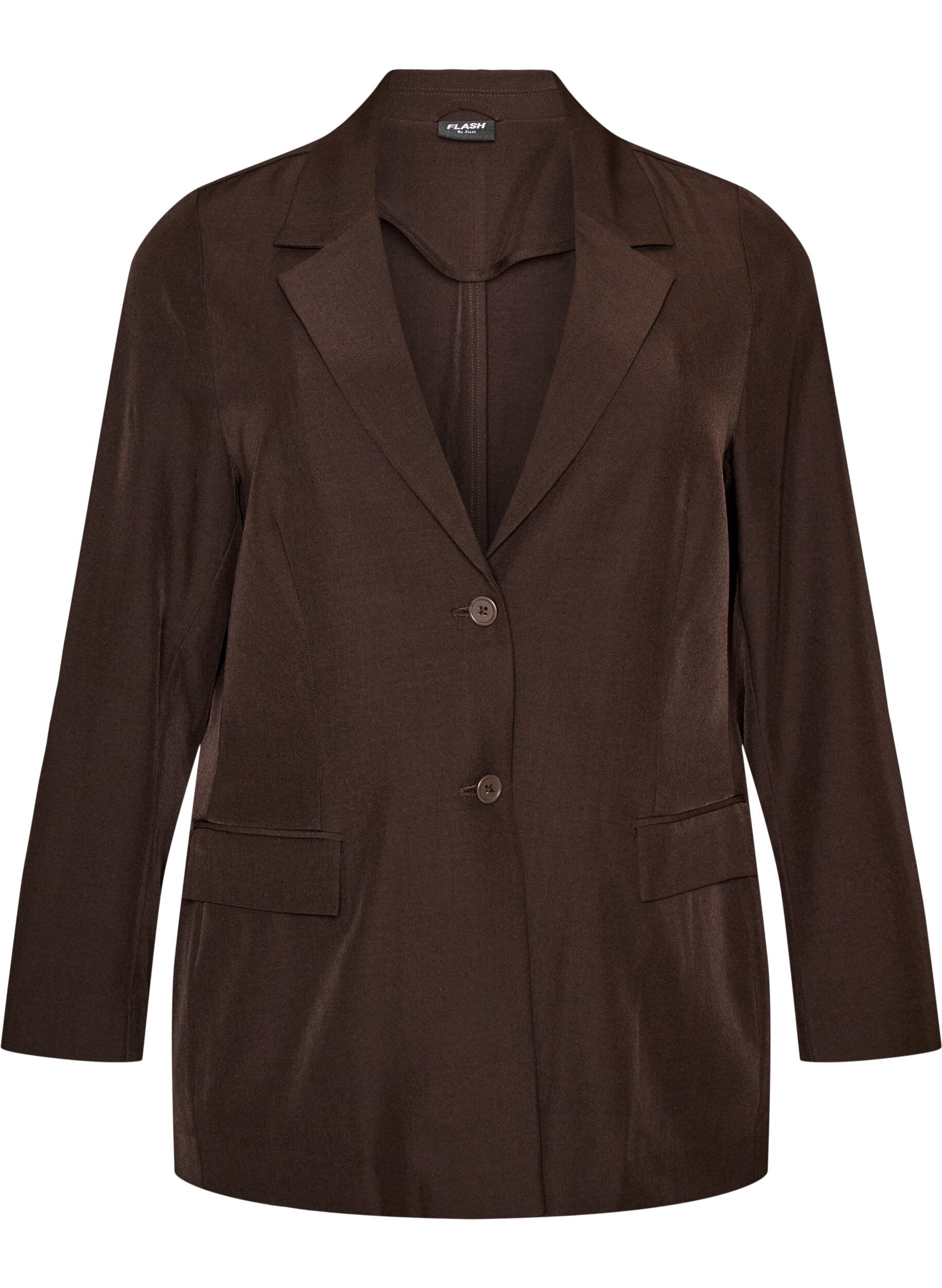 ZizziBlazer avec poches et fentes, Marron, Packshot image number 0