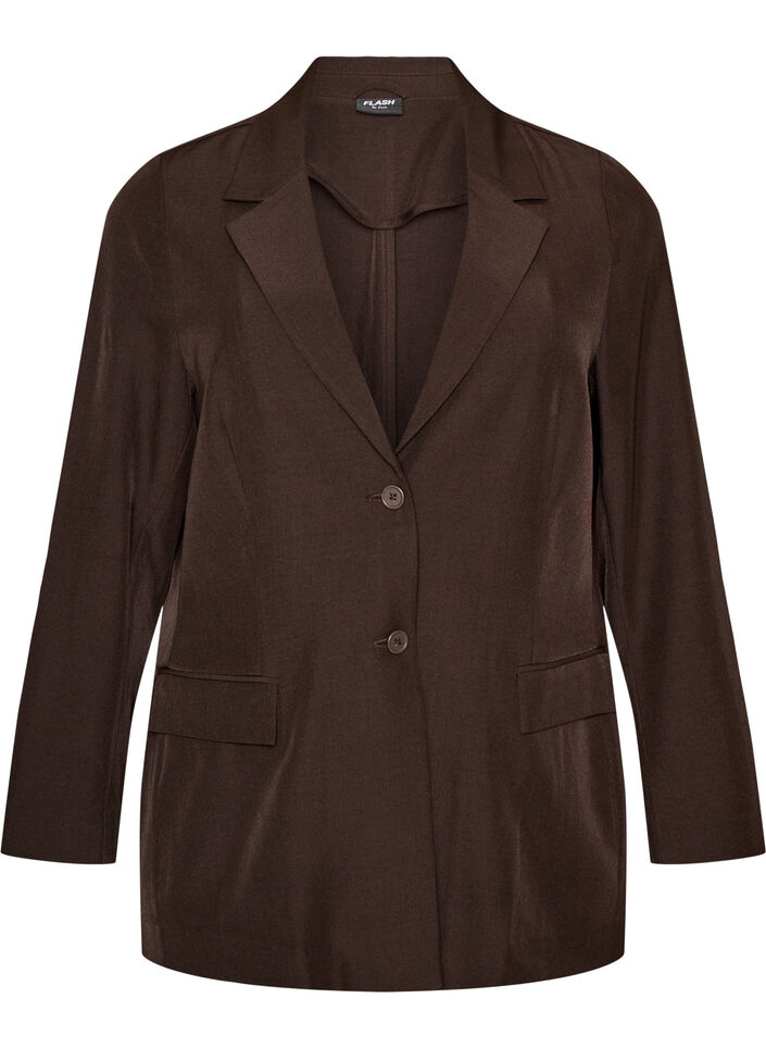 Blazer avec poches et fentes, Marron, Packshot image number 0