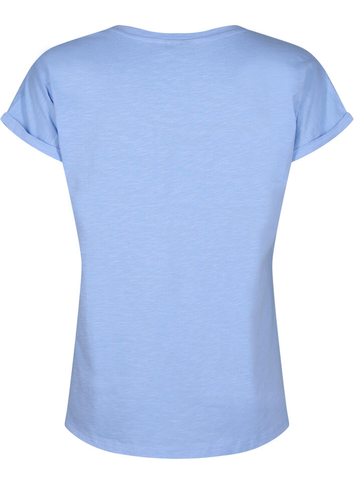 T-shirt imprimé en coton biologique, Serenityw.Navy Print, Packshot image number 1