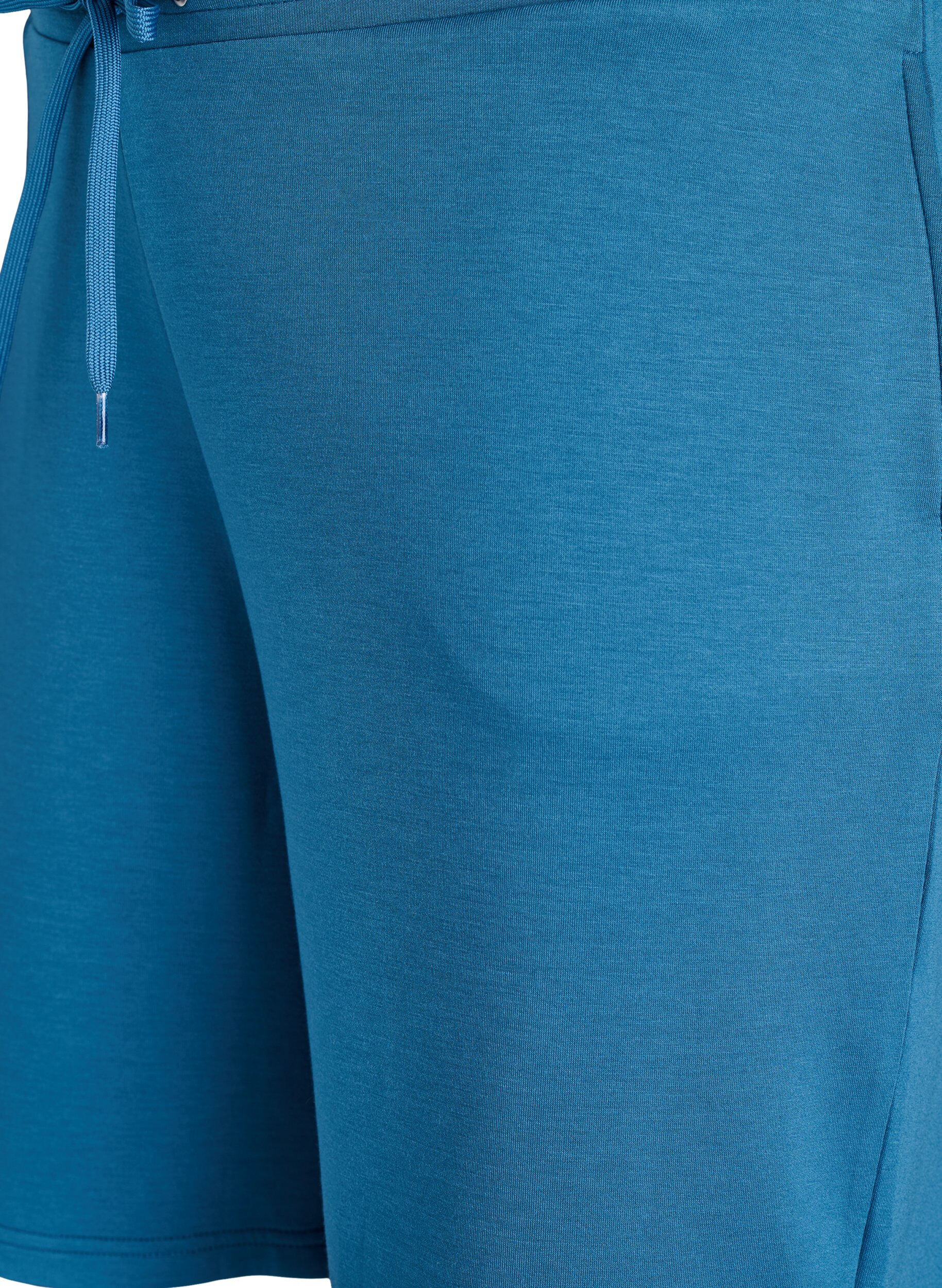 Zizzi Short en m&eacute;lange de modal avec poches, Bleu p&eacute;trole, Packshot image number 2