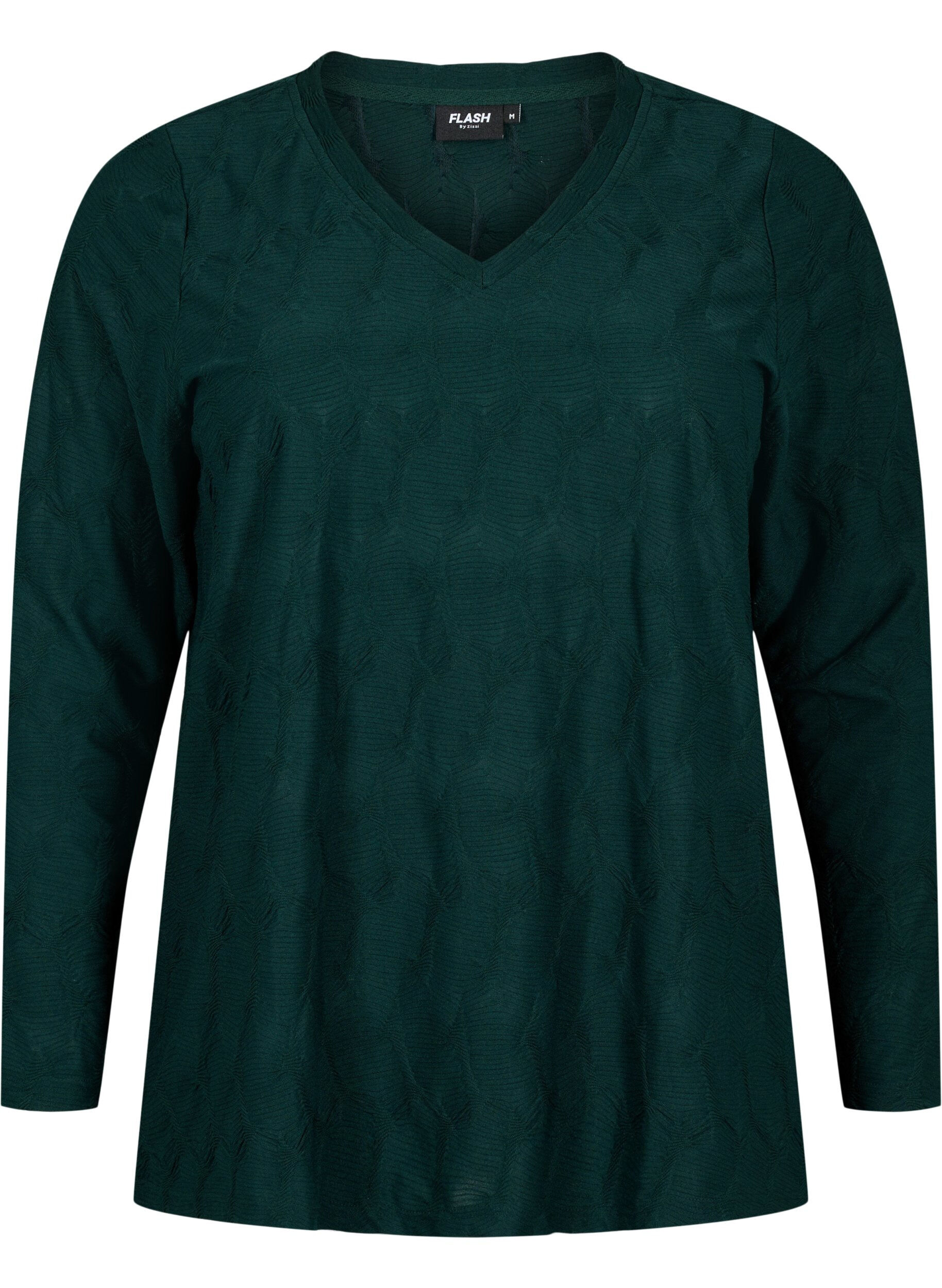 Zizzi FLASH - Chemisier &agrave; manches longues structur&eacute;	, Scarab, Packshot image number 0