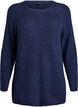 Pull en maille &agrave; motif diagonal et manches raglan, Bleu, Packshot image number 0