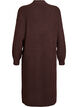 Robe longue en maille à col montant, Marron, Packshot image number 1