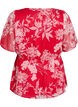 Chemisier en mousseline floral avec taille élastique, Rouge, Packshot image number 1