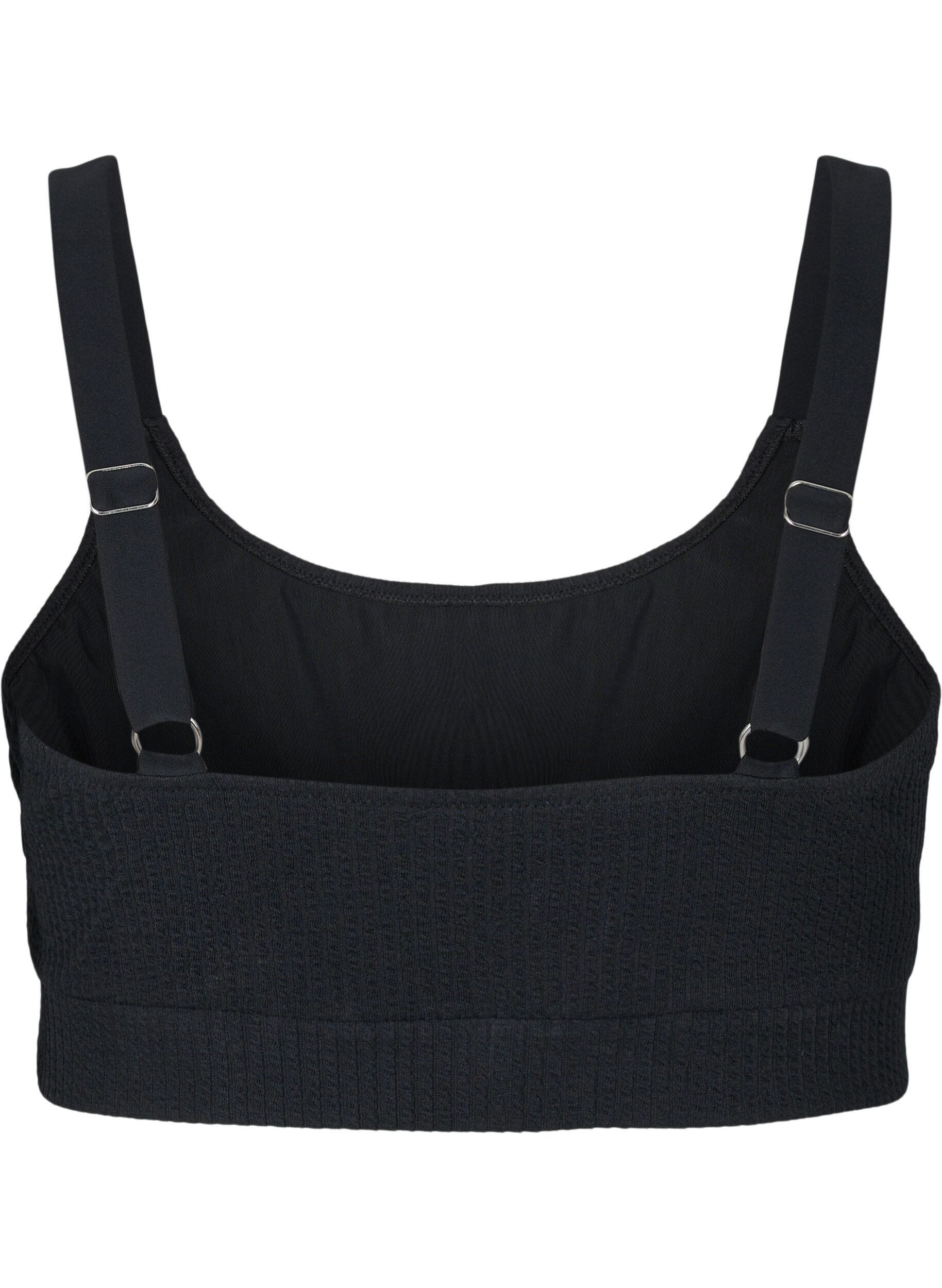 Zizzi Haut de bikini avec structure en cr&ecirc;pe, Black, Packshot image number 1