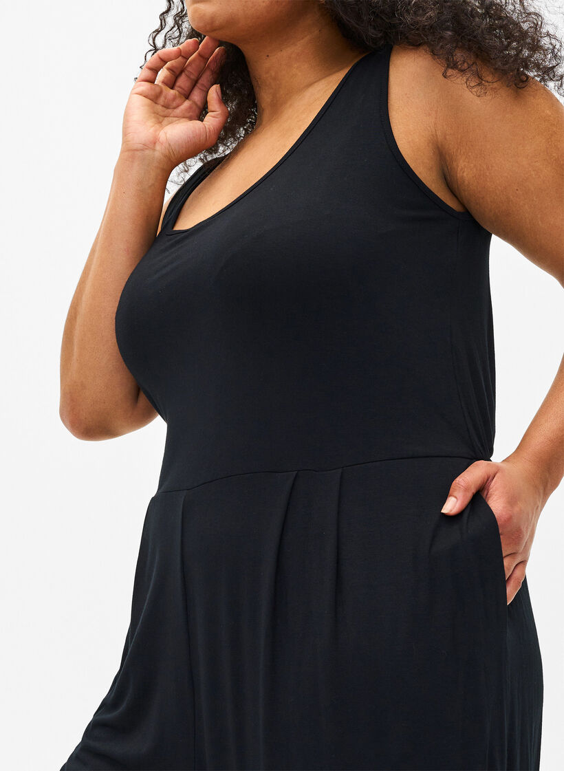 Survêtement sans manches avec poches, Black, Model image number 2