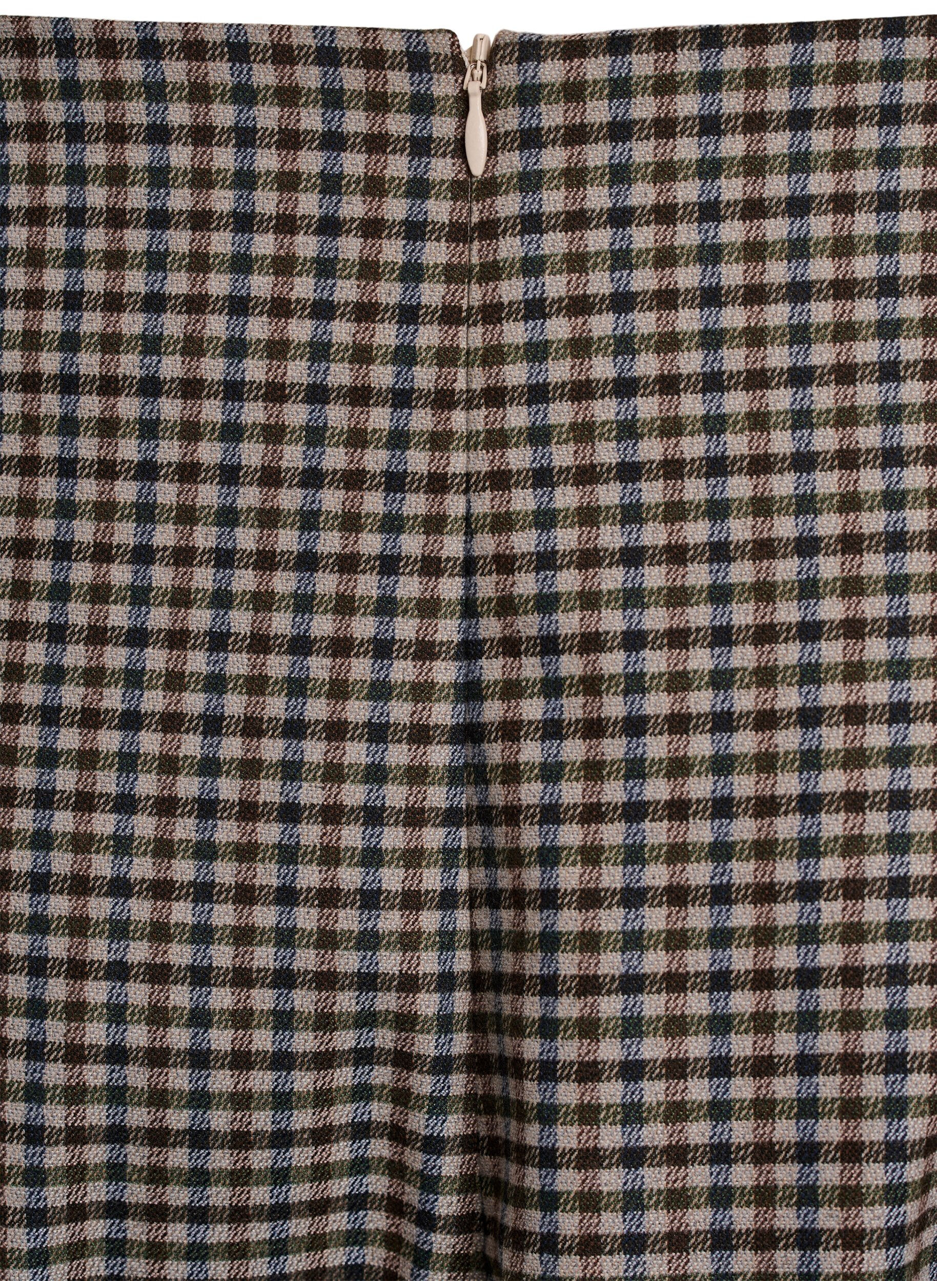 Zizzi Jupe courte &agrave; coupe &eacute;vas&eacute;e, Marron, Packshot image number 3