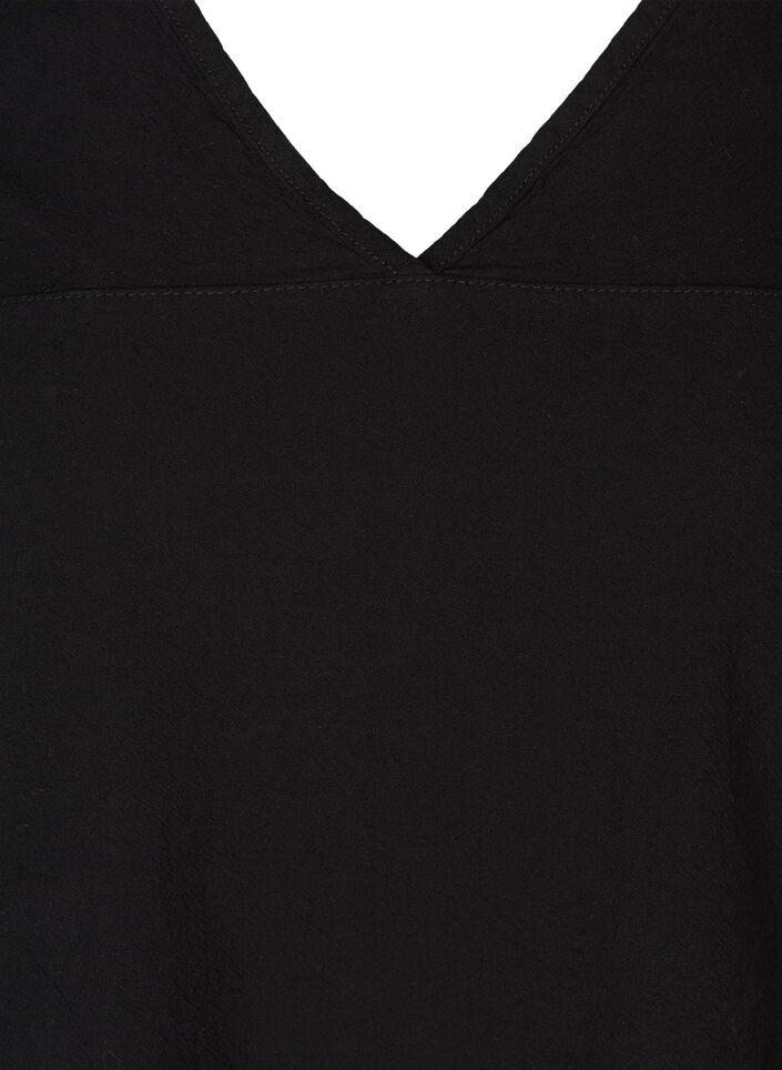 Robe &agrave; manches courtes en coton, Noir, Packshot image number 2