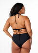 Bas de bikini de couleur unie avec taille r&eacute;guli&egrave;re, Noir, Model image number 1