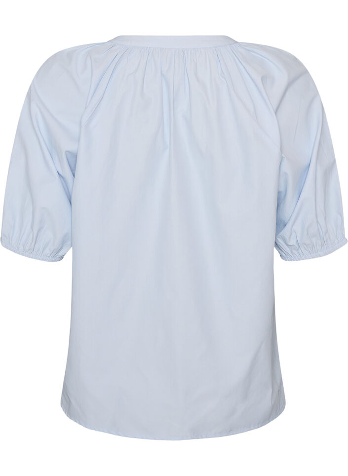 Chemisier avec fermeture boutonn&eacute;e et ceinture &agrave; nouer, Bleu Clair, Packshot image number 1