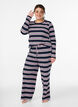 Bas de pyjama &agrave; rayures et coupe ample, Bleu, Model image number 0