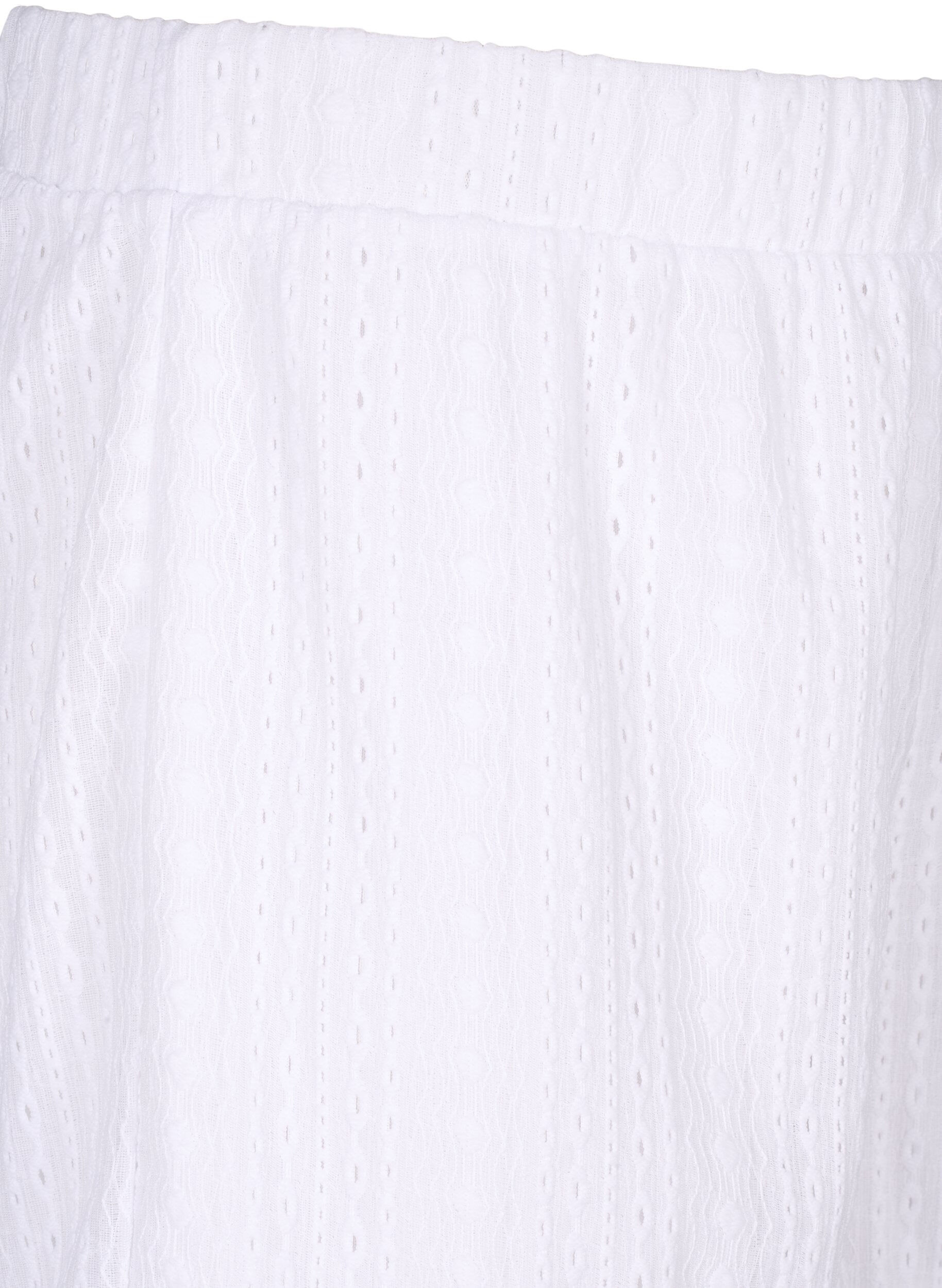Zizzi Shorts &agrave; motif textur&eacute;, Bright White, Packshot image number 2