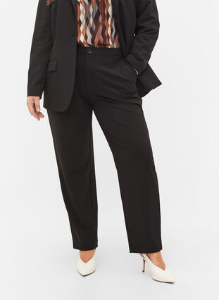 Pantalon classique avec poches, Black, Model image number 3