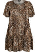 Robe en viscose avec d&eacute;coupe, Marron, Packshot image number 0
