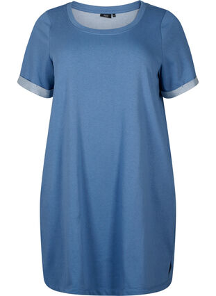 Robe de survêtement à manches courtes avec poches, Moonlight Blue, Packshot image number 0